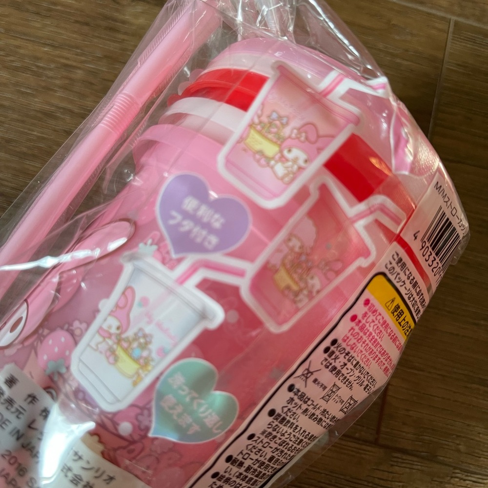 ONE Left! MY MELODY & MY SWEET PIANO-NWT Cup/Straw Set - Picture 6 of 11